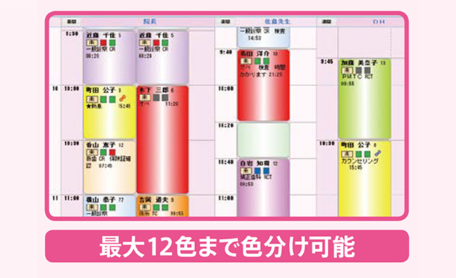 コマを１２色に色分け